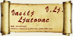 Vasilj Ljutovac vizit kartica